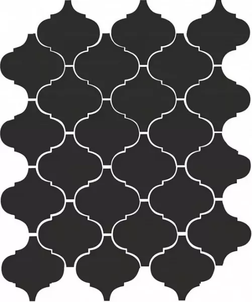 Плитка настенная Арабески 260x300 черная 65001