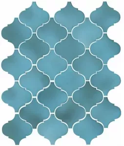 Плитка настенная Арабески Майолика 260x300 голубая 65005