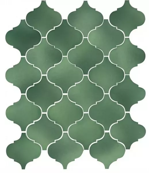 Плитка настенная Арабески Майолика 260x300 зеленая 65008