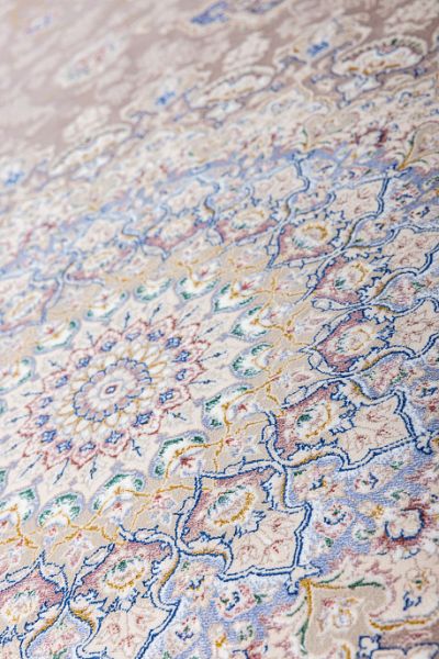 Иранский ковёр из шёлка, модала и акрила «MASTERPIECE QUM» 037-22-Shahan-1521-KHAK