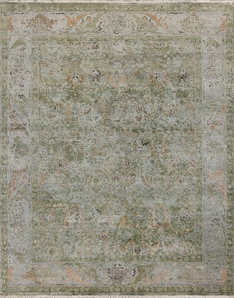 Индийский ковер из шёлка, шерсти и хлопка «WISTERIA» SLR13010-M.BLUE-M.BLUE 249 x 307 см Индийский ковер из шёлка, шерсти и хлопка «WISTERIA» SLR13010-M.BLUE-M.BLUE 249 x 307 см