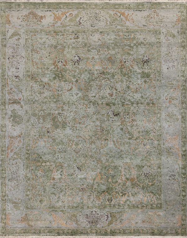 Индийский ковер из шёлка, шерсти и хлопка «WISTERIA» SLR13010-M.BLUE-M.BLUE 249 x 307 см Индийский ковер из шёлка, шерсти и хлопка «WISTERIA» SLR13010-M.BLUE-M.BLUE 249 x 307 см