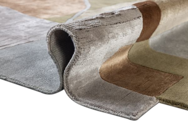 Индийский ковер из шерсти, эвкалиптового шёлка и шёлка «TECTONIC» D6-C3 170 x 240 см