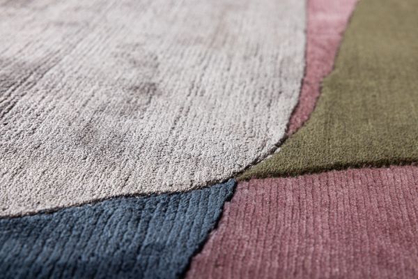 Индийский ковер из эвкалиптового шёлка, шерсти и шёлка «TECTONIC» D5-C3 170 x 240 см