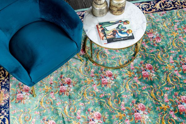 Иранский ковёр из шёлка и модала «MASTERPIECE QUM» 043-21-PROVENCE-GREEN