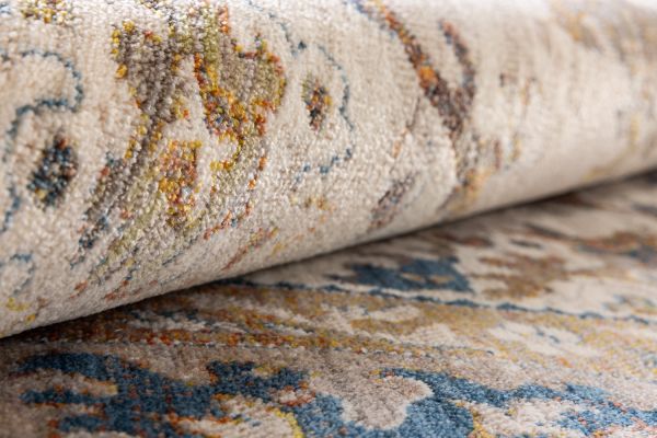 Турецкий ковер из полиэфирного шёлка «MYSTIC» 0861A-GREY-NAVY 120 x 180 см