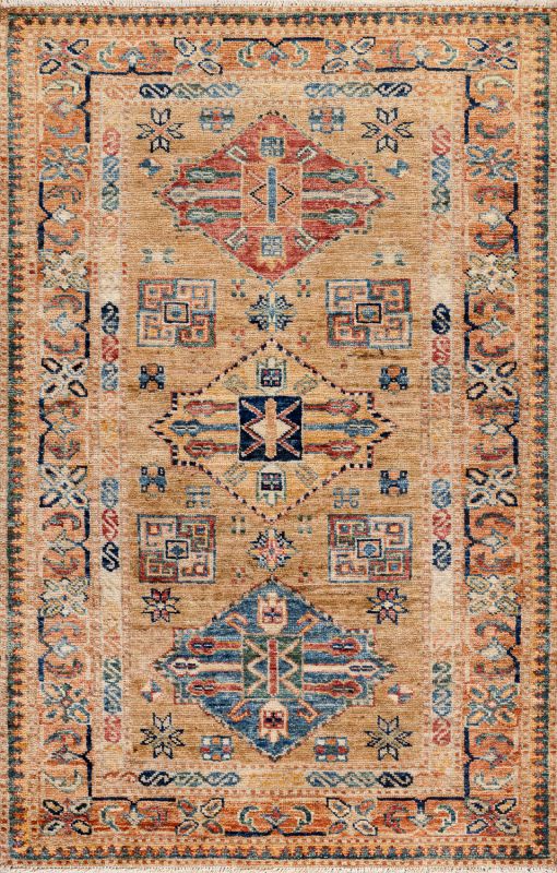 Пакистанский ковер из шерсти «KAZAK ROYAL» BROWN-GOLD(85x128) 85 x 128 см Пакистанский ковер из шерсти «KAZAK ROYAL» BROWN-GOLD(85x128) 85 x 128 см