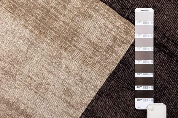 Индийский ковер из арт-шёлка «BLADE BORDER RUG» BGE-BRN 160 x 230 см