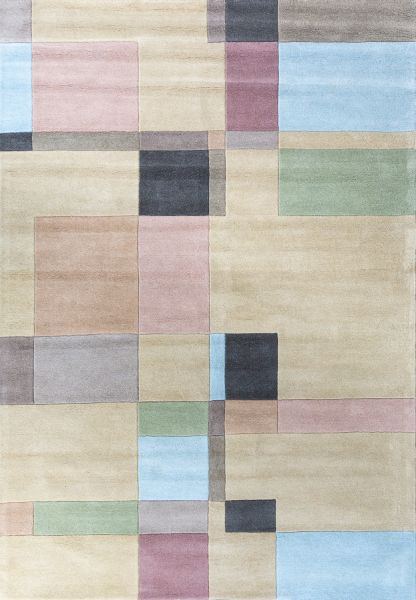 Индийский ковер из шерсти «REEF RUG» RF17-BLOCKS PASTEL 120 x 170 см