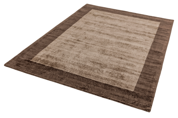 Индийский ковер из арт-шёлка «BLADE BORDER RUG» CHOCO MOCHA 160 x 230 см