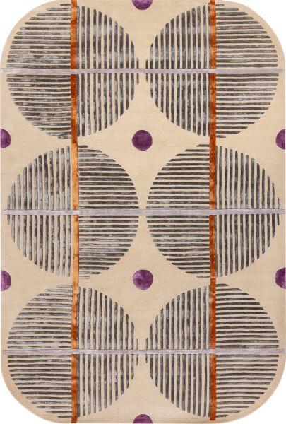 Индийский ковер из шерсти, эвкалиптового шёлка и хлопка «GEOMETRIC» DESIGN-08A 200 x 300 см Индийский ковер из шерсти, эвкалиптового шёлка и хлопка «GEOMETRIC» DESIGN-08A 200 x 300 см