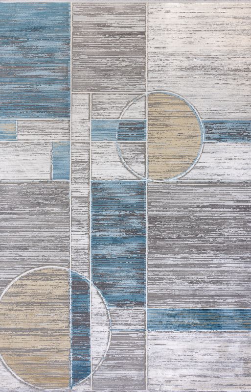 Турецкий ковер из эвкалиптового шёлка и акрила «EGOISTE» M608B-DGRY-DBLU 240 x 340 см