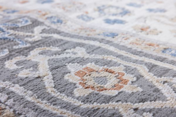 Турецкий ковер из полиэстера и полипропилена «ALAMO» 31850A-CRE-GRY 160 x 230 см