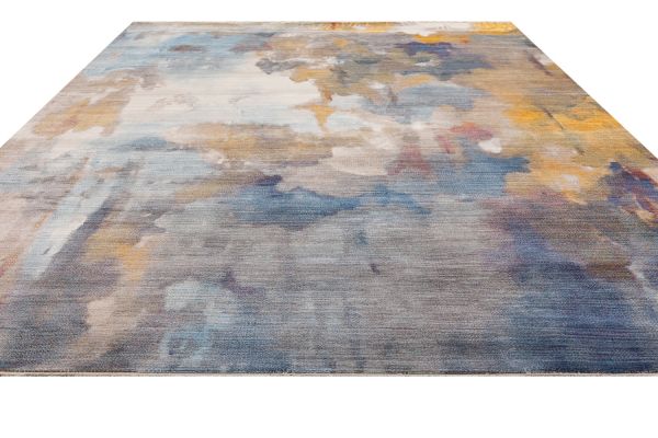 Турецкий ковер из полиэфирного шёлка «MAJESTIC» 1200A-BLU-NAVY 120 x 170 см
