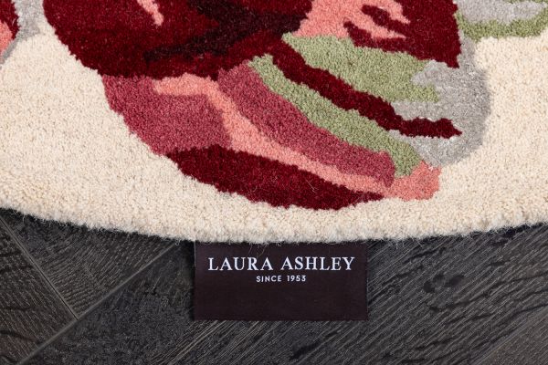 Индийский ковер из шерсти и арт-шёлка «LAURA ASHLEY» Gosford-Cranberry 081300(Round) 150 x 150 см