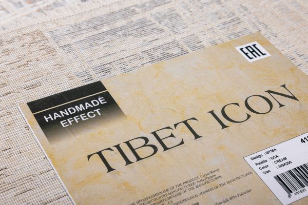 Турецкий ковер из эвкалиптового шёлка и полиэстера «TIBET ICON» EP38A-CRE 160 x 230 см