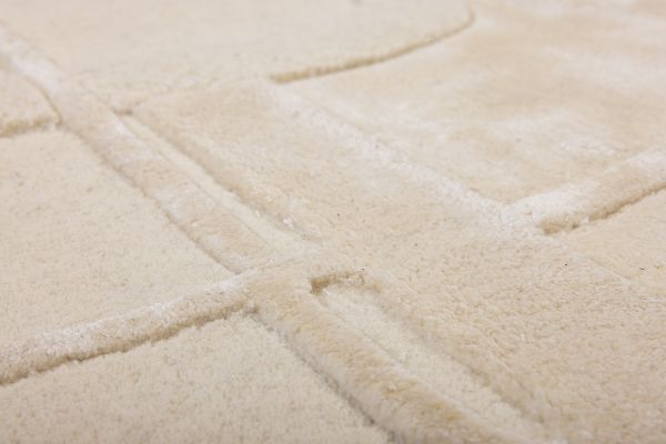 Индийский ковер из шерсти и эвкалиптового шёлка «VELVET MIRAGE» ARTE WHITE 200 x 300 см