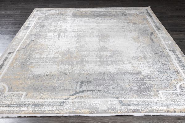 Турецкий ковер из эвкалиптового шёлка и акрила «EGOISTE» M460A-CREAM-DGRAY 160 x 230 см