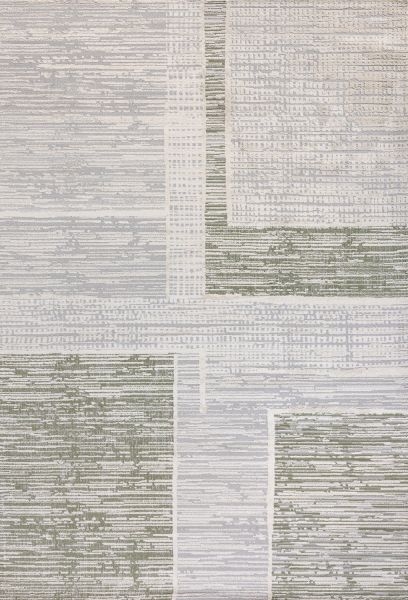 Турецкий ковер из полиэстера и полипропилена «KLASS» 9591A-GRY - GRN 80 x 150 см