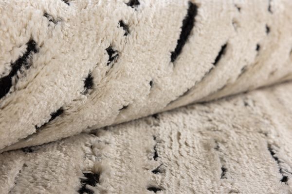 Турецкий ковер из полиэстера и полипропилена «MOROCCAN» 9608A-BN- BLK 80 x 150 см