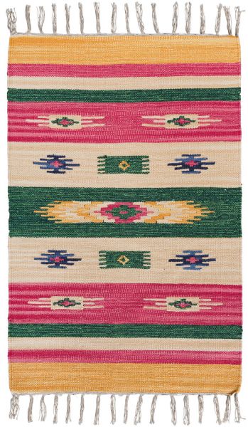 Индийский ковер из хлопка «KILIM COTTON» CT203-MIX 60 x 90 см