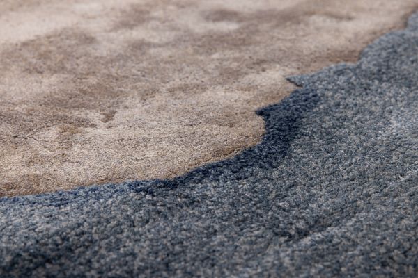 Индийский ковер из эвкалиптового шёлка «VELVET MIRAGE» STONE TAUPE GREY(Round) 250 x 250 см