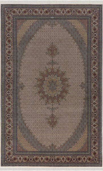 Иранский ковёр из шерсти и шёлка «TABRIZ MAHI» 9-717-Piroozian-IR