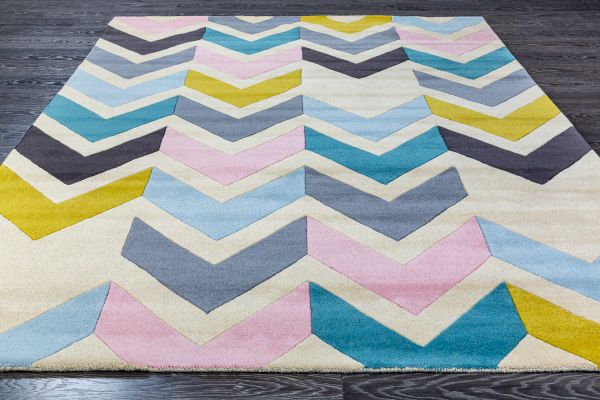 Индийский ковер из шерсти «REEF RUG» RF12-CHEVRON MULTI 120 x 170 см