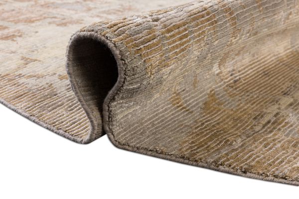 Индийский ковер из шерсти и арт-шёлка «STORM» BHRAT-39-CAMEL(Round) 250 x 250 см