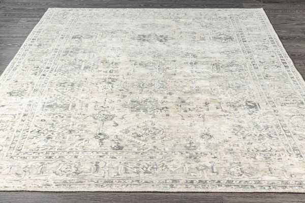 Индийский ковер из арт-шёлка «SOMERSET» 37-SILVER-INDIGO 200 x 300 см