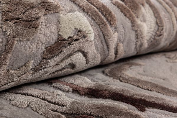 Индийский ковер из шерсти, бамбукового шёлка и хлопка «KUMO» BLK-01 200 x 300 см