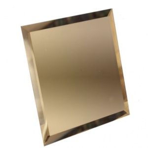 Плитка зеркальная Квадрат 180x180 бронза (с фацетом 10 мм)