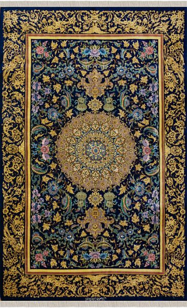 Иранский ковёр из шёлка «QOM» 12-453/S-IR