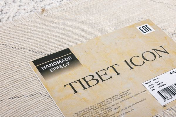 Турецкий ковер из эвкалиптового шёлка и полиэстера «TIBET ICON» EP64A-CRE 160 x 230 см