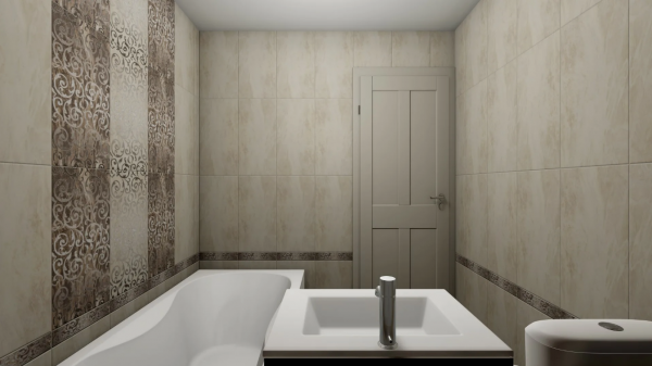 Керамическая плитка Элегия Бордюр 3 60*300 темный платина сортовой (1*30) ВКЗ (Волгоград)