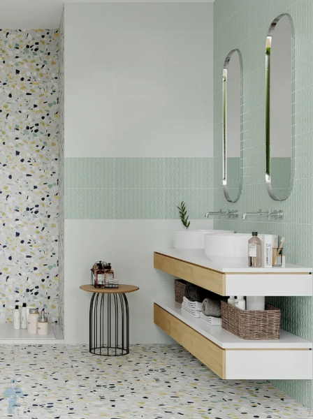 Керамическая плитка Конфетти микс низ 03 ПО 250*400 (0,1*14=1,4*54) 1сорт Шахтинская плитка