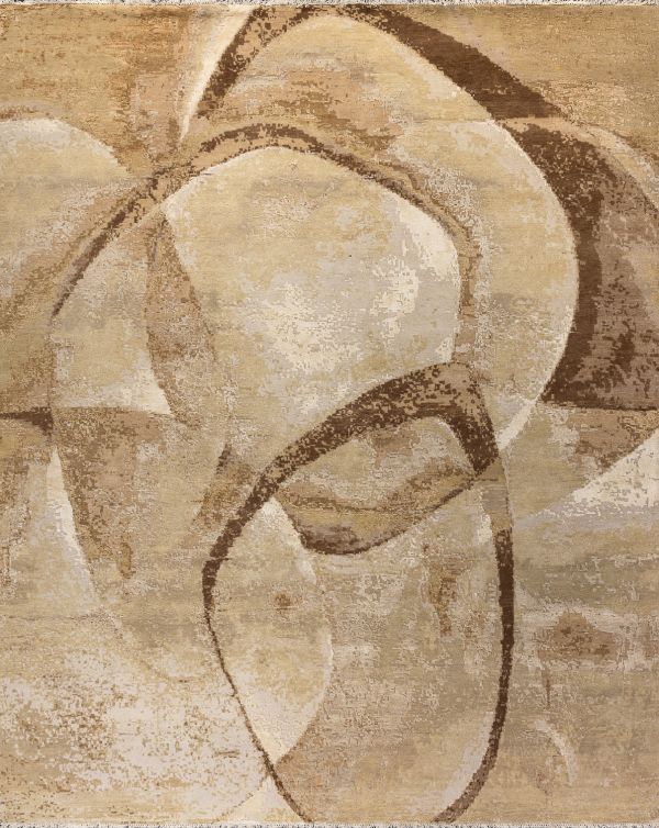 Индийский ковер из шерсти, шёлка и хлопка «HOLLYWOOD ART» CE6716-BEIGE-BROWN 244 x 303 см Индийский ковер из шерсти, шёлка и хлопка «HOLLYWOOD ART» CE6716-BEIGE-BROWN 244 x 303 см