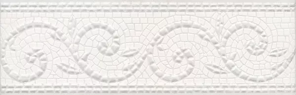Бордюр настенный Борсари орнамент 80x250 белый HGD\A127\12103R