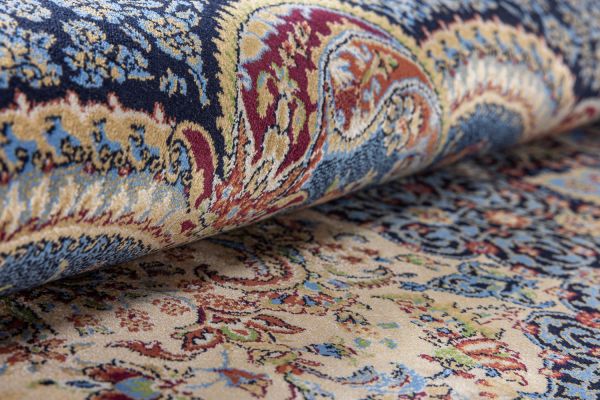 Турецкий ковер из шёлка и модала «QUM-L» 2041M-NAV-NAV 160 x 230 см