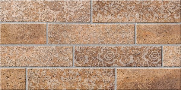 Брик ПО 300*600 (0,18*9=1,62*36)  коричневый декорированная 1 Березакерамика