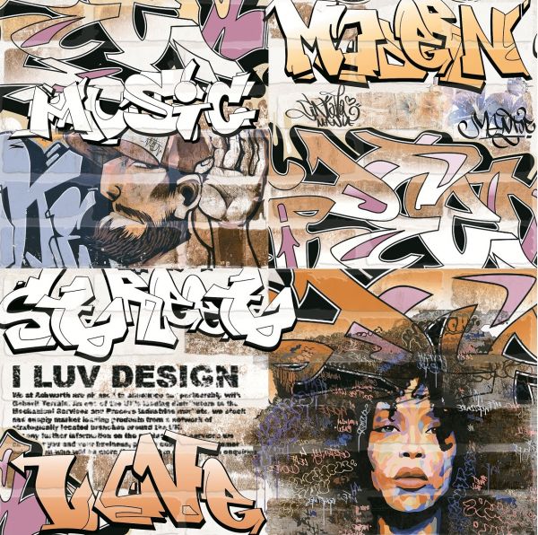 Брикстори Керамогранит 600*603 Панно 2 8,5мм (1комп=2шт) Ласселсбергер 7361-0003-1001