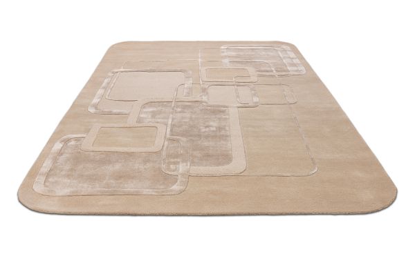 Индийский ковер из шерсти и эвкалиптового шёлка «VELVET MIRAGE» ARTE LIGHT TAUPE 200 x 300 см