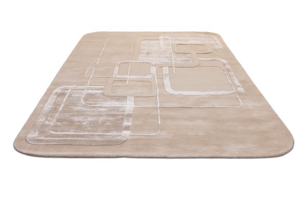 Индийский ковер из шерсти и эвкалиптового шёлка «VELVET MIRAGE» ARTE LIGHT TAUPE 200 x 300 см