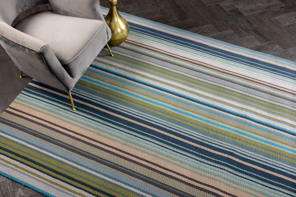 Китайский ковер из полиэстера «HARLEQUIN OUTDOOR» Spectro Stripes Marine Rust 442108 160 x 230 см