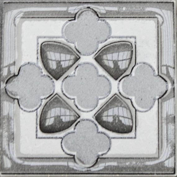 Бьянка Каррара Керамогранитный декор 70*70 белый 8мм (1*50) Ласселсбергер 7301-0002-1001