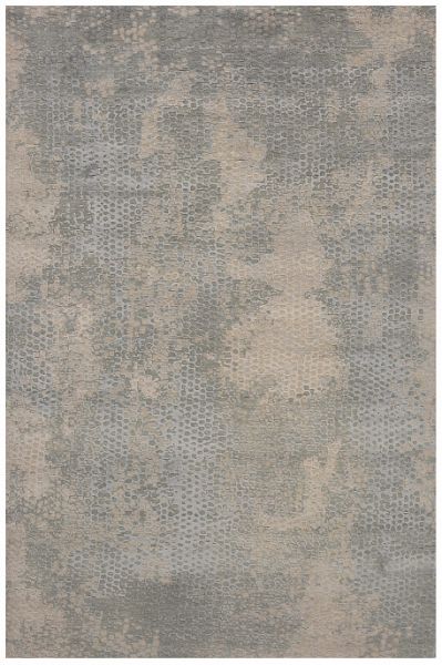Индийский ковёр из шерсти и арт-шёлка «CHAOS THEORY» ESK404-PBLU-CGRY