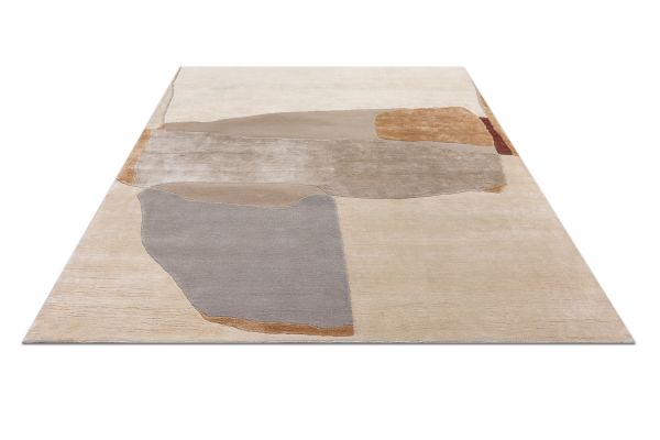 Индийский ковер из шерсти, шёлка и эвкалиптового шёлка «TECTONIC» D1-C1 171 x 240 см