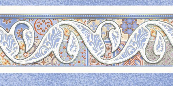 Валенсия  1 Декор 250*500 синяя сортовая (1*8)  Волгоград