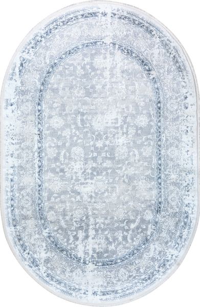 Турецкий ковер из полипропилена «FLORA LUX» 5530C-LBLUE-BEIGE(Oval) 300 x 400 см