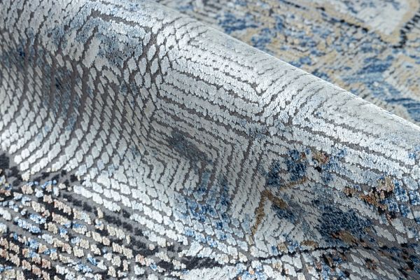 Турецкий ковёр из шёлка и эвкалиптового шёлка «SALVATORE APARTMENT» DJ14A-BLUN-GRE